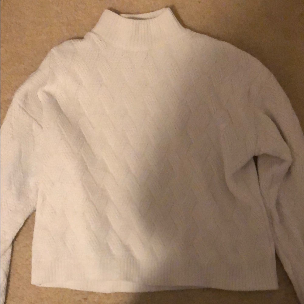 Cozy White Turtleneck Sweater